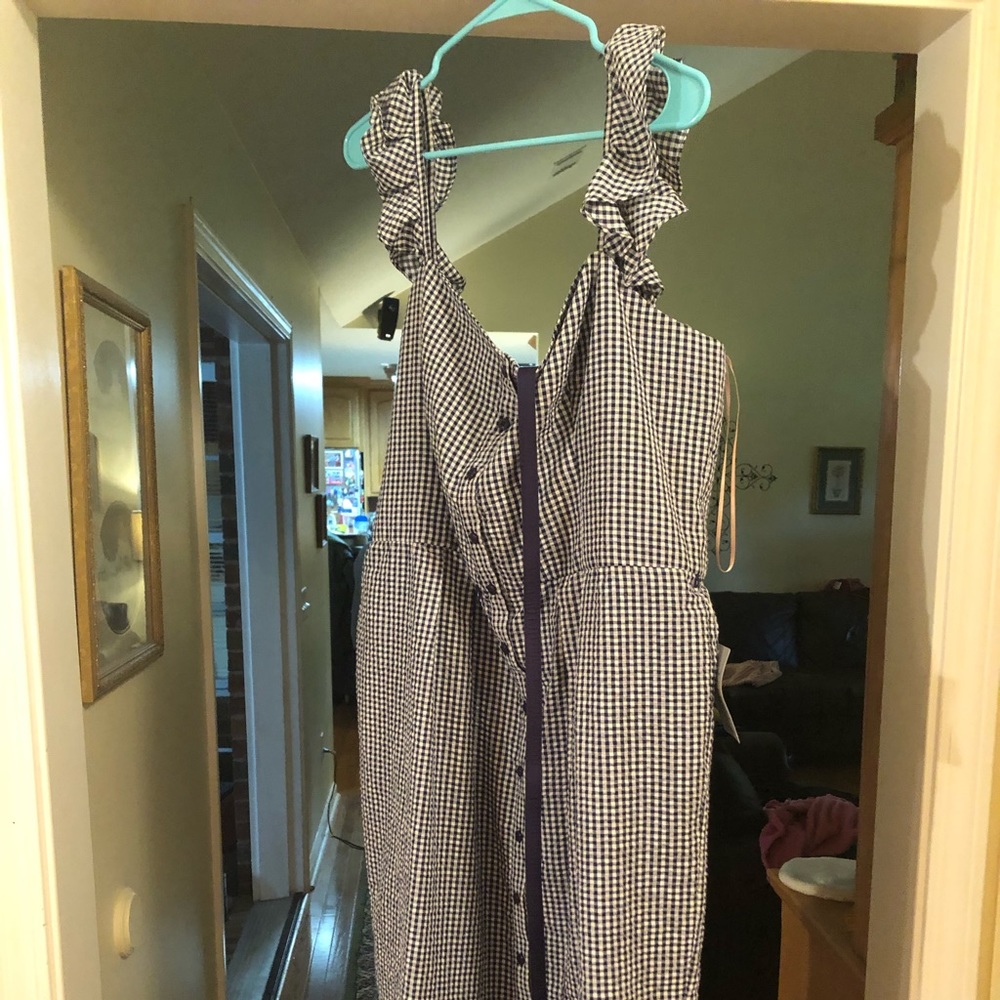 Gal Meets Glam Blue Gingham Dress